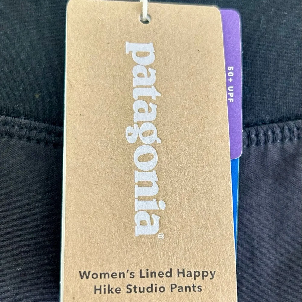 NWT Patagonia Women's Black Happy Hike Studio Pants Size XL 50+ UPF - Picture 7 of 10